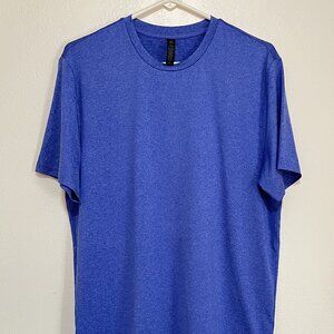 Z by ZELLA MEN'S ATHLETIC Medium CREW NECK BLUE T-SHIRT-Preowned